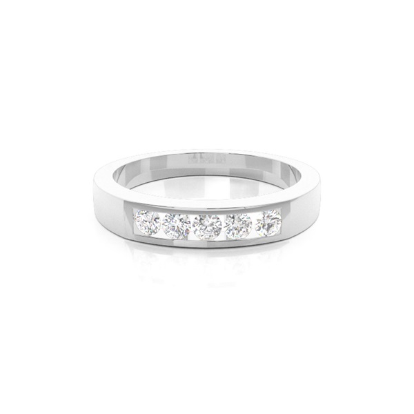 Channel Setting Plain Five Stone Ring