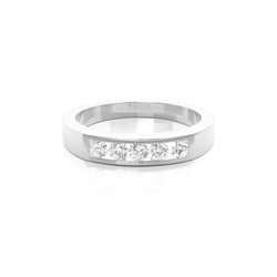 Channel Setting Plain Five Stone Ring