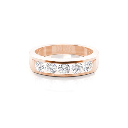 Rose Gold 5 Stone Diamond Rings