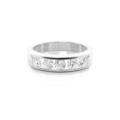Channel Setting Plain Five Stone Ring