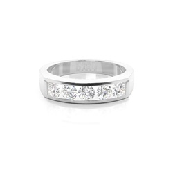 Channel Setting Plain Five Stone Ring