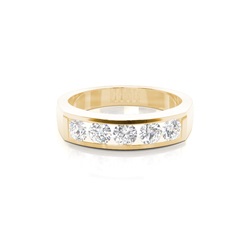 Channel Setting Plain Five Stone Ring