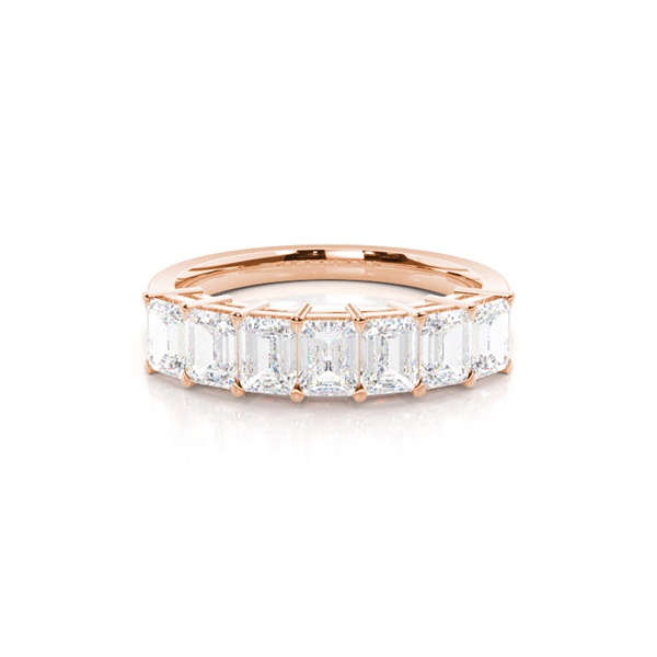 4 Prong Setting Plain Seven Stone Ring