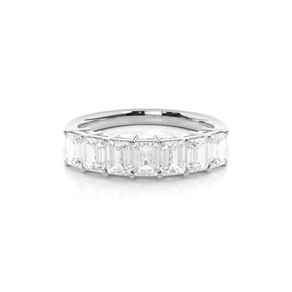 4 Prong Setting Plain Seven Stone Ring