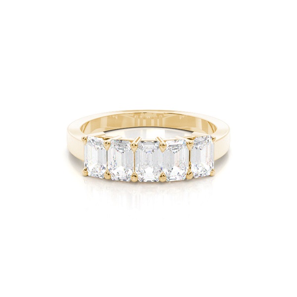 4 Prong Setting Plain Five Stone Ring