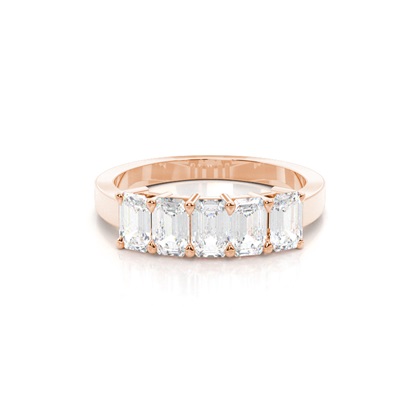 Rose Gold 5 Stone Diamond Rings