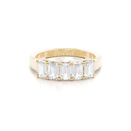 Yellow Gold 5 Stone Diamond Rings