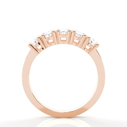 Rose Gold 5 Stone Diamond Rings