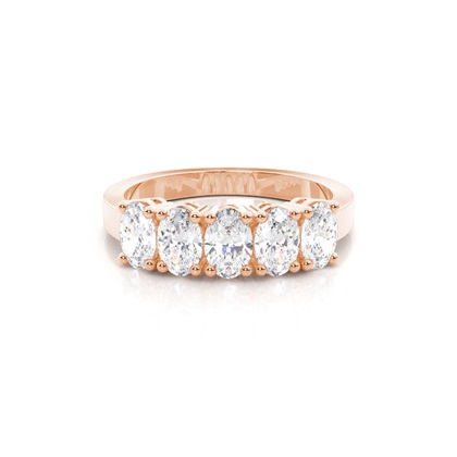 Rose Gold 5 Stone Diamond Rings