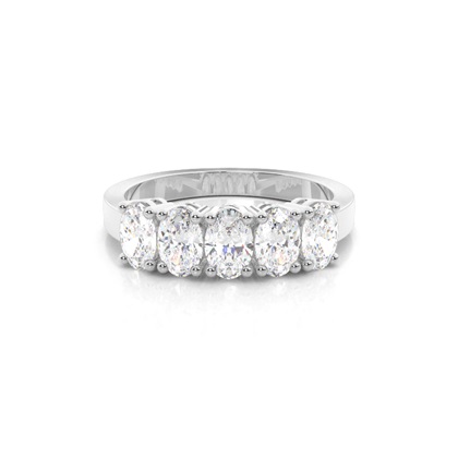 4 Prong Setting Plain Five Stone Ring
