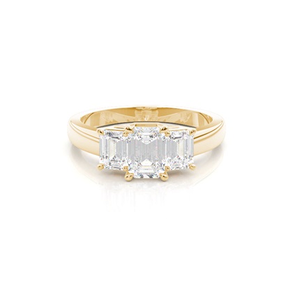 Yellow Gold Simple Diamond Engagement Rings