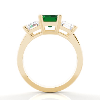 Drei Smaragde In Einer Krappenfassung