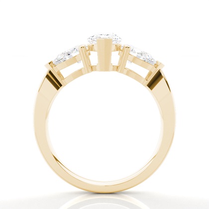 Drei Diamanten in einer Krappenfassung