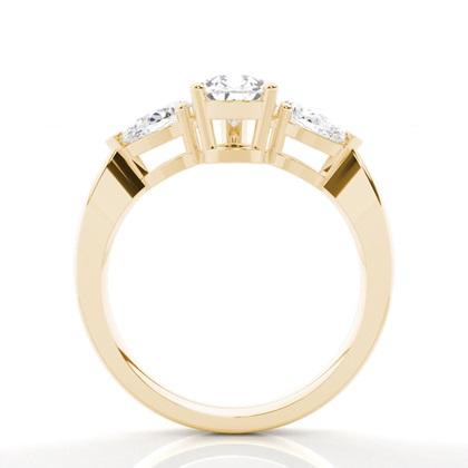 Drei Diamanten in einer Krappenfassung