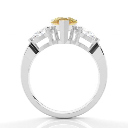 Tropfen Platin Trilogie Verlobungsringe