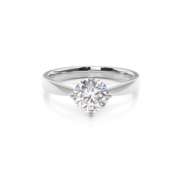 White Gold Round Diamond Engagement Ring