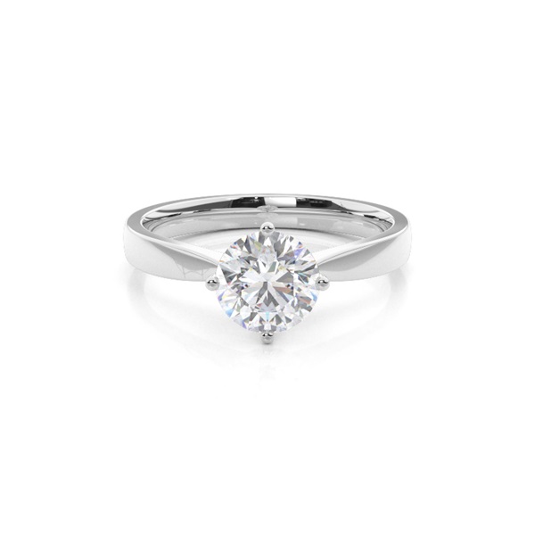 White Gold Moissanite Engagement Ring