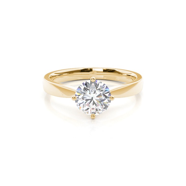 White Gold Round Diamond Engagement Ring