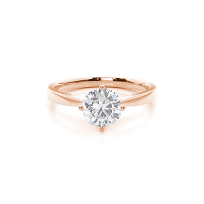 White Gold Moissanite Engagement Ring