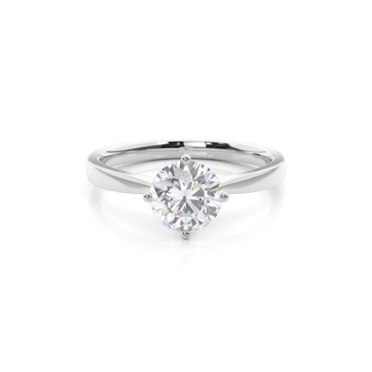 Silver Diamond Engagement Rings