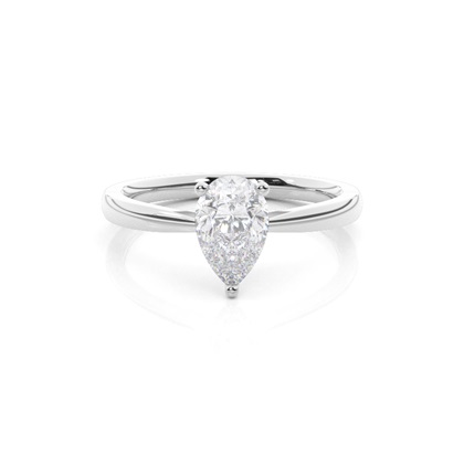 White Gold Moissanite Engagement Ring