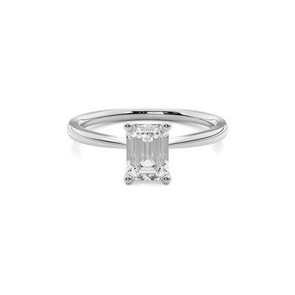 Emerald Cut Diamond Engagement Rings