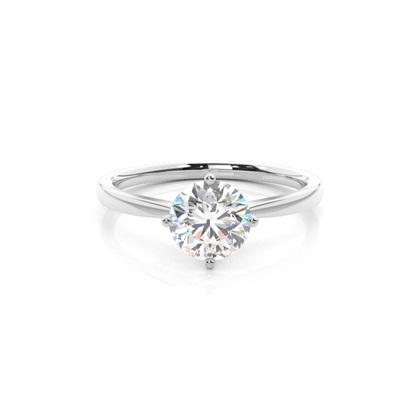 White Gold Round Diamond Engagement Ring