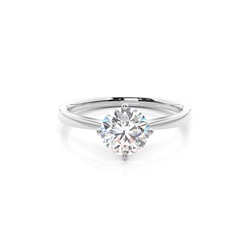 White Gold Round Diamond Engagement Ring
