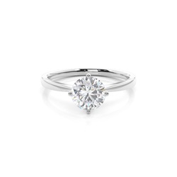 White Gold Moissanite Engagement Ring
