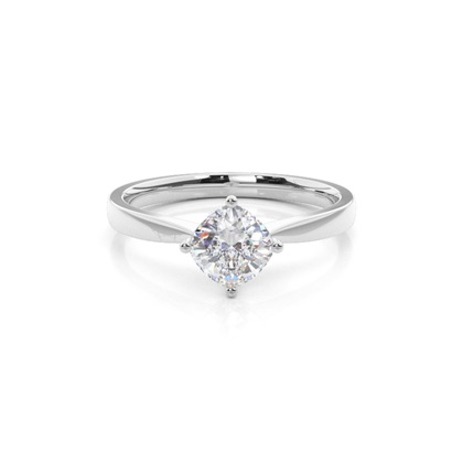 Cushion Solitaire Diamond Engagement Rings
