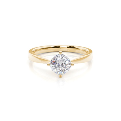 White Gold Moissanite Engagement Ring