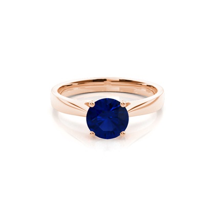 Rose Gold Sapphire Diamond Engagement Rings