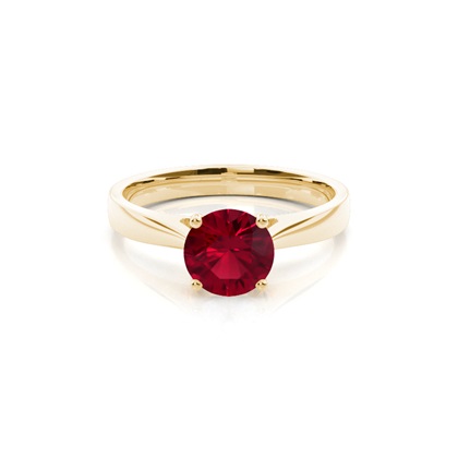 Yellow Gold Ruby Diamond Rings