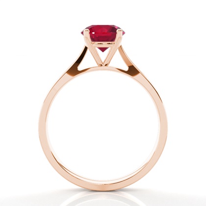 White Gold Ruby Engagement Ring