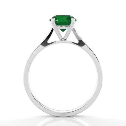 White Gold Emerald Engagement Ring