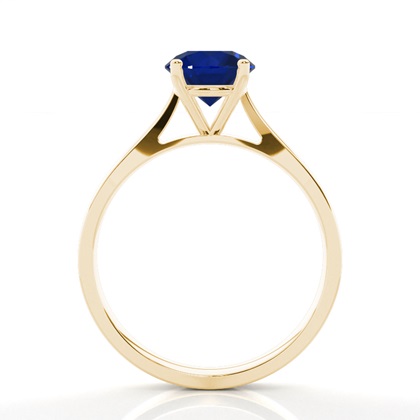 Weibgold Blauer Saphir Verlobungsring