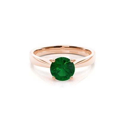 White Gold Emerald Engagement Ring