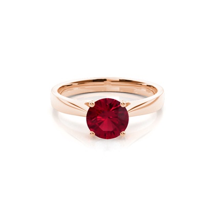 White Gold Ruby Engagement Ring