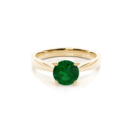 White Gold Emerald Engagement Ring