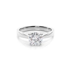 White Gold Moissanite Engagement Ring