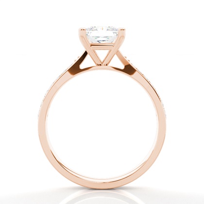 Rose Gold Side Stone Diamond Rings