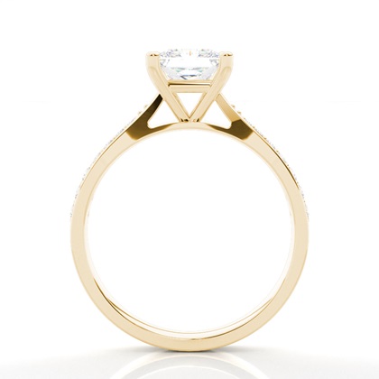 Yellow Gold Side Stone Diamond Rings