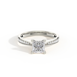 4 Prong Setting Plain Engagement Ring