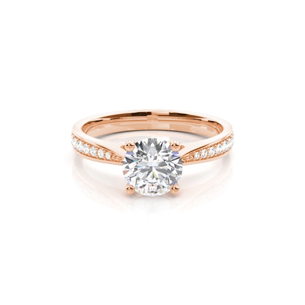 4 Prong Setting Side Stone Engagement Ring