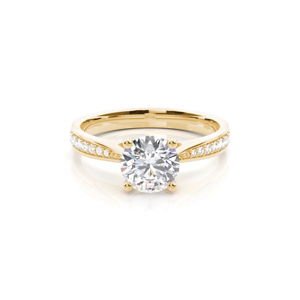 4 Prong Setting Side Stone Engagement Ring