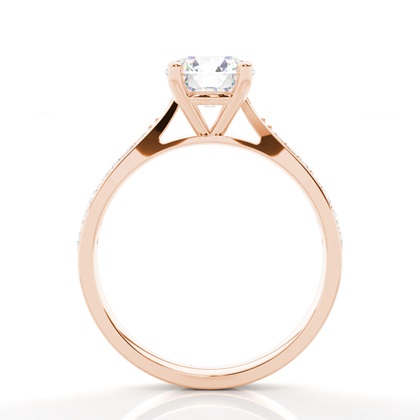 Rose Gold Side Stone Diamond Rings