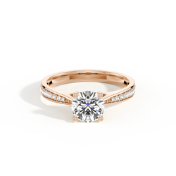 4 Prong Setting Side Stone Engagement Ring