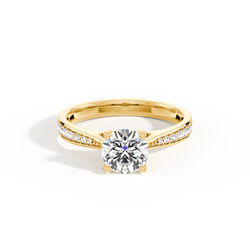 4 Prong Setting Side Stone Engagement Ring
