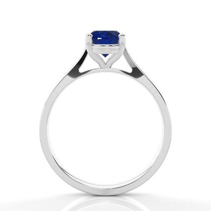 Weisgold Blauer Saphir Verlobungsring
