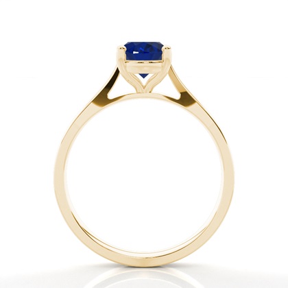 Weisgold Blauer Saphir Verlobungsring
